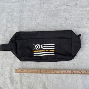 Black 911 Dispatchers Toiletries Bag Pouch